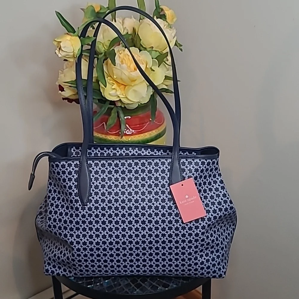 Kate Spade Blue Multi Tote - Picture 9 of 11